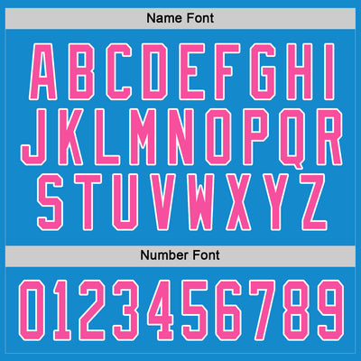 Custom Blue Pink-White Hockey Jersey