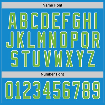 Custom Blue Neon Green-White Hockey Jersey