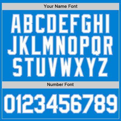 Custom Blue White-Light Blue Performance T-Shirt