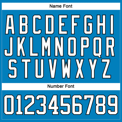 Custom Blue White-Black Hockey Lace Neck Jersey