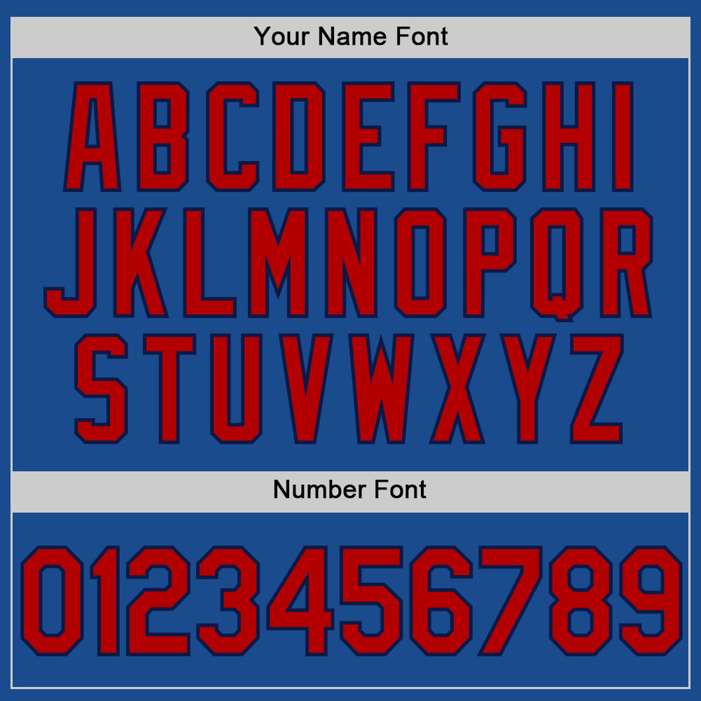 Custom Blue Red-Navy Authentic Throwback Baseball Jersey