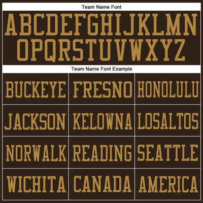 Custom Brown Old Gold-White Mesh Authentic Football Jersey