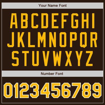 Custom Brown Gold-White Authentic Baseball Jersey