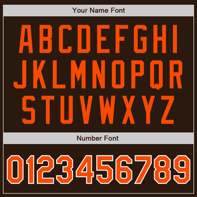 Custom Brown Orange-White Authentic Baseball Jersey