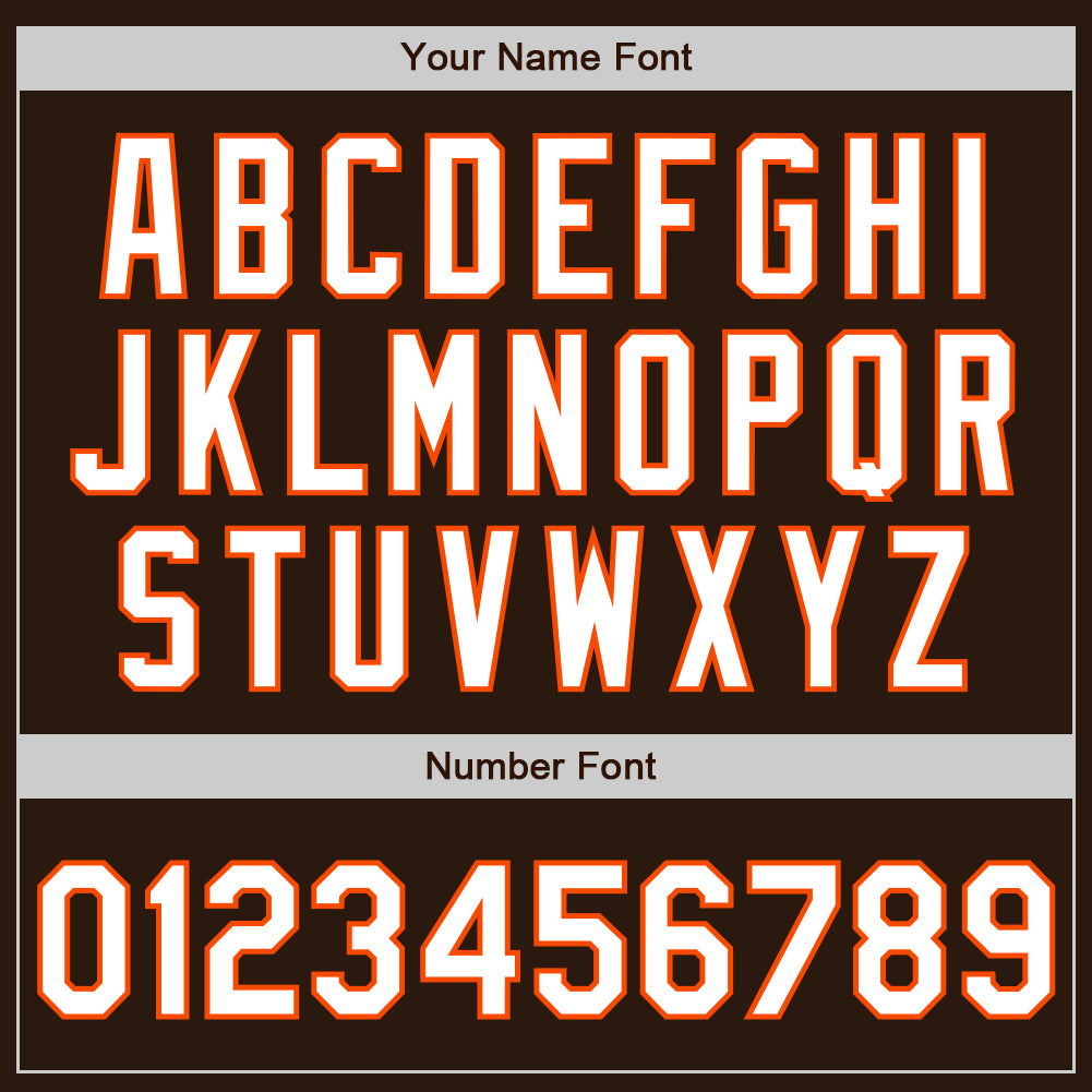 Custom Brown White-Orange Authentic Baseball Jersey