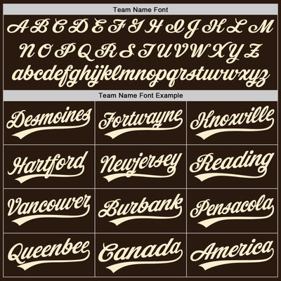 Custom Brown Cream-Gold Authentic Baseball Jersey