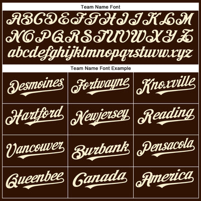 Custom Brown Cream Authentic Baseball Jersey