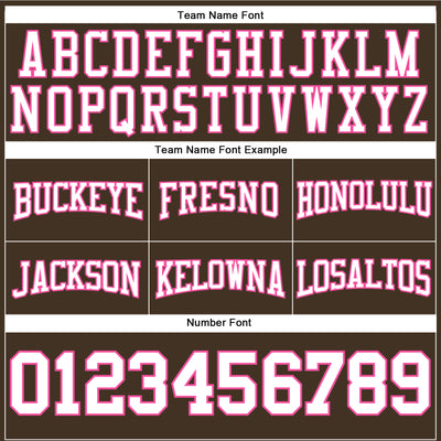 Custom Stitched Brown White-Pink Football Pullover Sweatshirt Hoodie