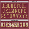 Custom Burgundy Old Gold-White Mesh Authentic Throwback Football Jersey