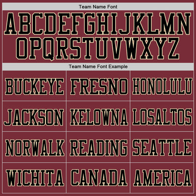 Custom Burgundy Black-Cream Mesh Authentic Football Jersey