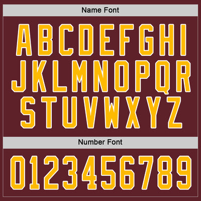 Custom Burgundy Gold-White Hockey Jersey