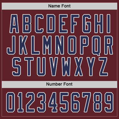 Custom Burgundy Navy-White Hockey Jersey