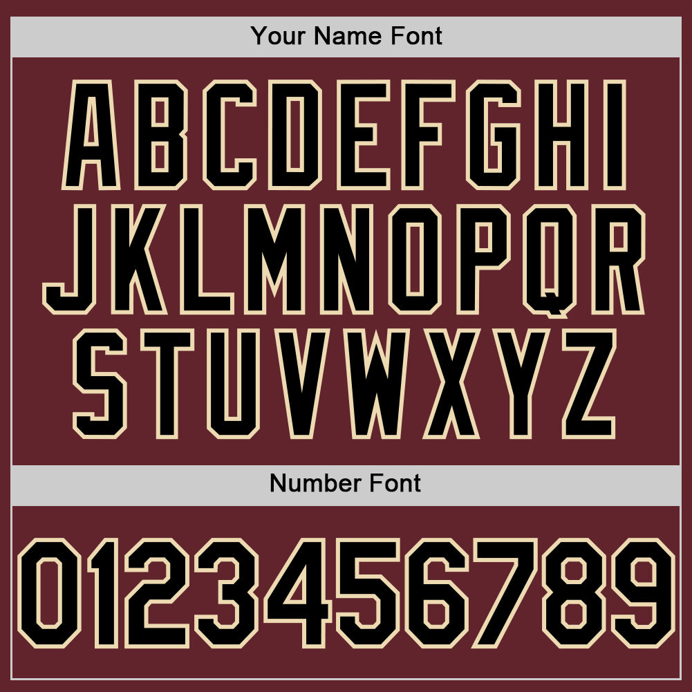 Custom Burgundy Black-Cream Performance T-Shirt
