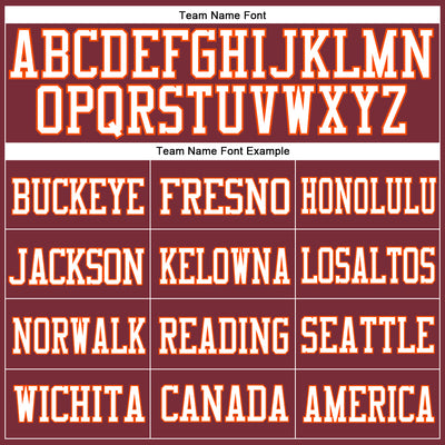 Custom Burgundy White-Orange Mesh Authentic Football Jersey