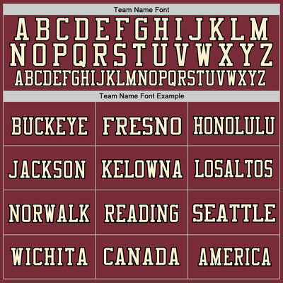 Custom Burgundy Cream-Black Mesh Authentic Football Jersey
