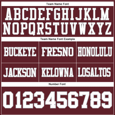 Custom Burgundy White-Gray Authentic Football Jersey