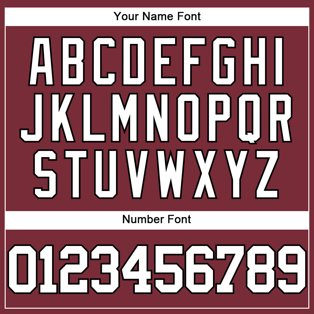 Custom Burgundy White-Black Authentic Baseball Jersey