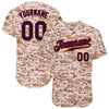 Custom Camo Navy-Old Gold Authentic Salute To Service Baseball Jersey