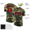 Custom Camo Red-Navy Performance Salute To Service T-Shirt