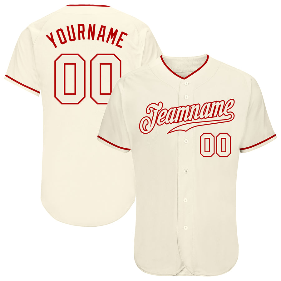 Youth & Adult Cream Button Front Baseball Jersey