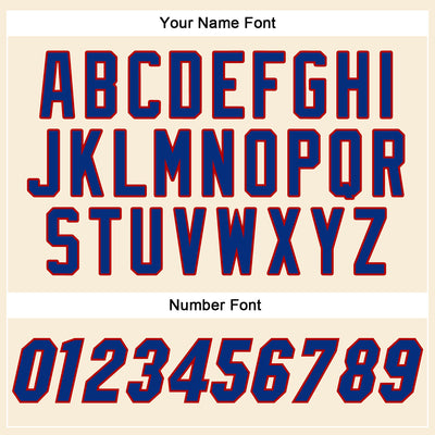 Custom Cream Royal-Red Authentic Baseball Jersey