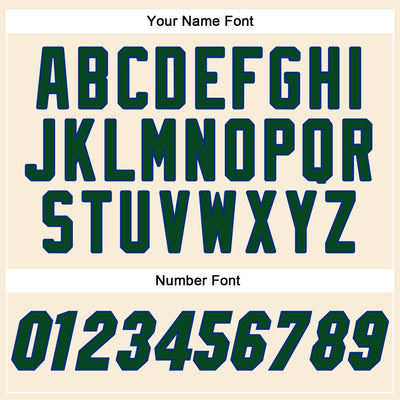 Custom Cream Green-Royal Authentic Baseball Jersey