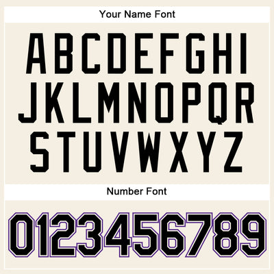 Custom Cream Black-Purple Authentic Sleeveless Baseball Jersey