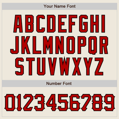 Custom Cream Red Pinstripe Red-Black Authentic Baseball Jersey