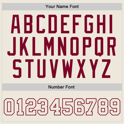 Custom Cream Cream-Maroon Authentic Throwback Basketball Jersey