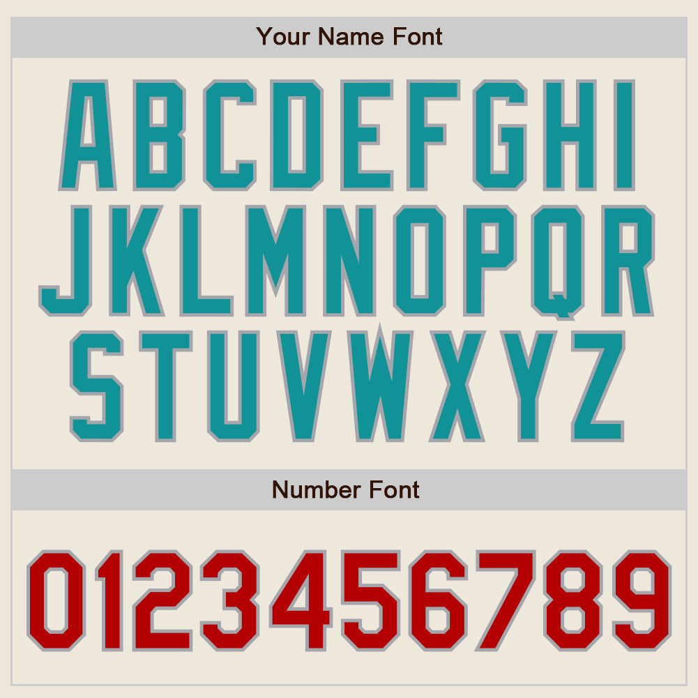 Custom Cream Teal Pinstripe Red Teal-Gray Authentic Baseball Jersey