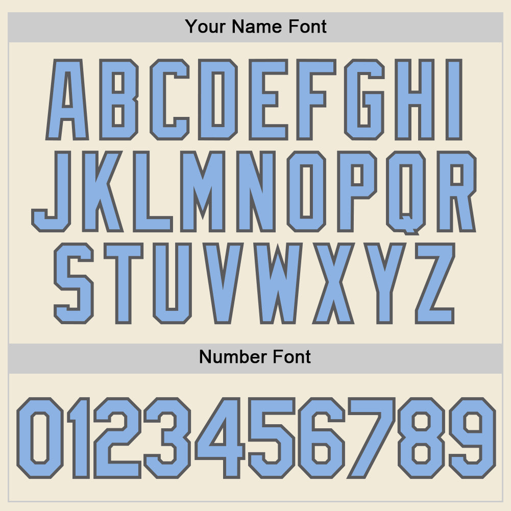 Custom Cream Light Blue-Steel Gray Performance T-Shirt