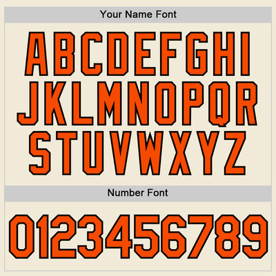 Custom Cream Orange-Black Performance T-Shirt