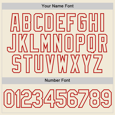 Custom Cream Cream-Red Performance T-Shirt