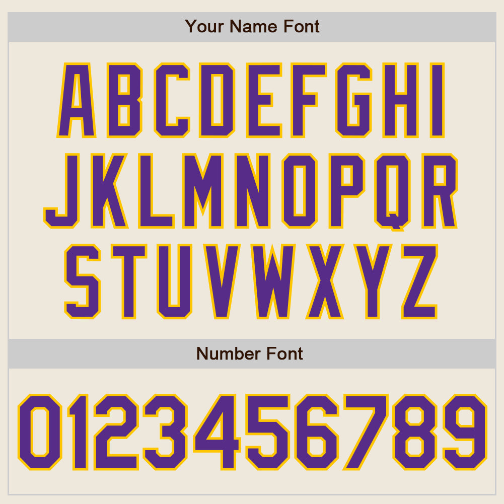 Custom Cream Purple Pinstripe Purple-Gold Authentic Baseball Jersey