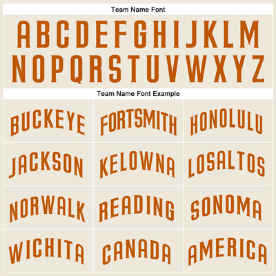 Custom Cream Texas Orange Authentic Baseball Jersey