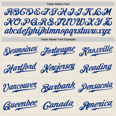 Custom Cream Royal-Red Authentic Baseball Jersey