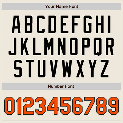 Custom Cream Orange-Black Authentic Baseball Jersey