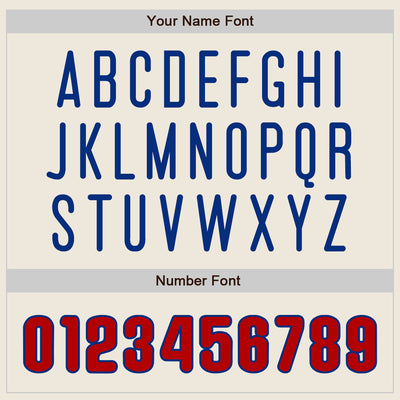 Custom Cream Red-Royal Authentic Baseball Jersey