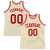 Custom Cream Red-White Authentic Throwback Basketball Jersey