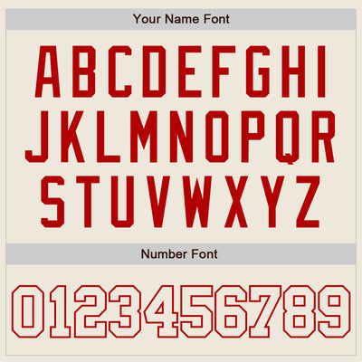 Custom Cream Cream-Red Authentic Baseball Jersey