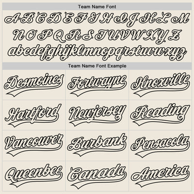 Custom Cream Cream-Black Authentic Baseball Jersey