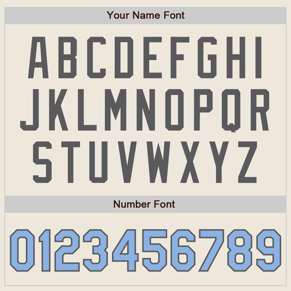 Custom Cream Light Blue-Steel Gray Authentic Baseball Jersey