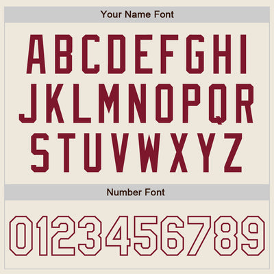 Custom Cream Cream-Crimson Authentic Baseball Jersey