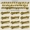 Custom Cream Black-Gold Authentic Baseball Jersey