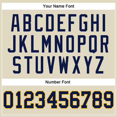 Custom Cream Navy Pinstripe Navy-Gold Authentic Basketball Jersey