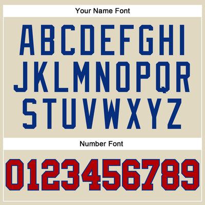 Custom Cream Royal Pinstripe Red Authentic Basketball Jersey