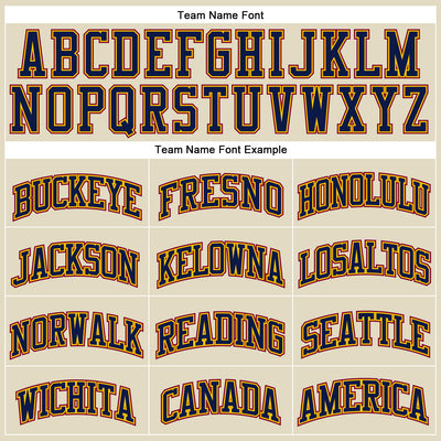 Custom Cream Navy Yellow-Maroon Authentic Throwback Basketball Jersey