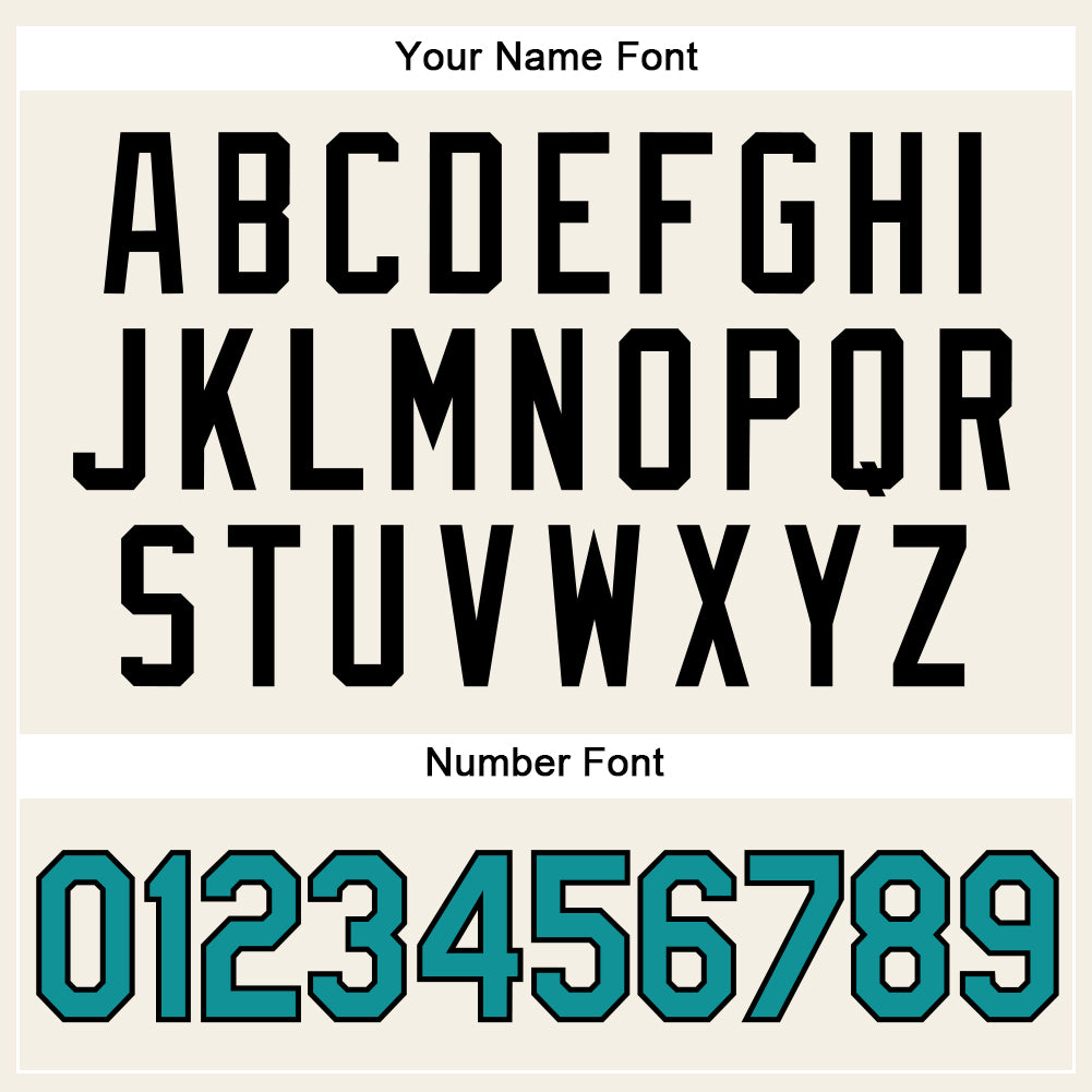 Custom Cream Teal Pinstripe Black Authentic Baseball Jersey