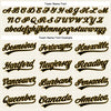 Custom Cream Black Pinstripe Old Gold Authentic Baseball Jersey