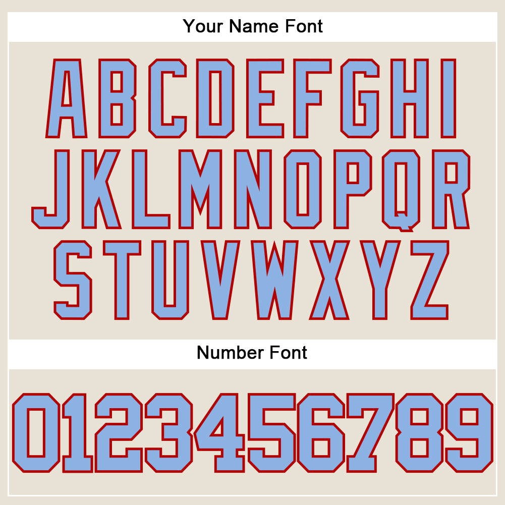 Custom Cream Light Blue-Red Authentic Baseball Jersey